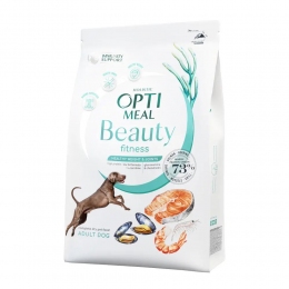 Optimeal Beauty Fitness Сухий корм для собак беззерновий на основі морепродуктів 1.5 кг -  Корм для собак супер преміум класу -    