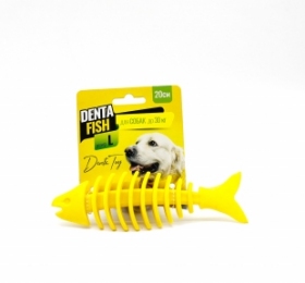 Рыбка Denta Fish Желтая L 20 см.  -  Собаки -    