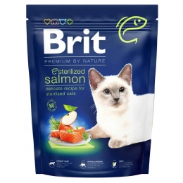 Brit Premium by Nature Cat Sterilized с лососем сухой корм для стерилизованных котов - 