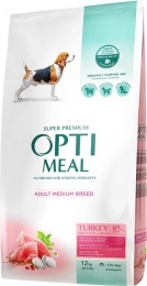 Акция Optimeal корм для собак средних пород с индейкой 12кг - Корм для выведения шерсти у кошек