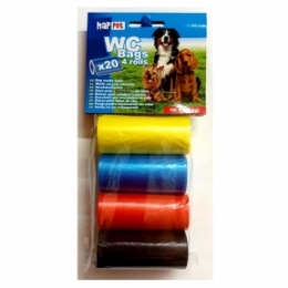 Пакеты для фекалий Hap Het 20 рулонов x 20шт синие WC03 - Пакеты для уборки за собакой