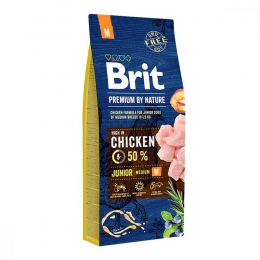 Brit M Premium Junior корм для щенков 3 кг + Консерва Brit Premium Dog 400г -  Корм Brit Care для собак 