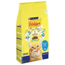 Friskies Sterilized Сухий корм для стерилізованих котів з лососем, тунцем і овочами, 1,5 кг -  Сухий корм для кішок -   Інгредієнт Овочі  