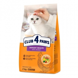Акция Club 4 paws (Клуб 4 лапы) Urinary Корм для здоровья мочеспускательной системы  -  Корм для котов при мочекаменной болезни Club 4 Paws   