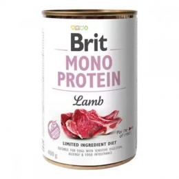 Brit Mono Protein Lamb консерва для собак с ягнёнком 400г -  Влажный корм для собак -   Ингредиент: Ягненок  