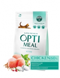 АКЦІЯ Optimeal Kitten Chicken з куркою сухий корм для кошенят 1,5 кг -  Сухий корм для кішок -   Потреба Розвиток кошеня  
