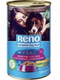 Консерва Reno для взрослых собак с телятиной, 1240 г -  Влажный корм для собак -    
