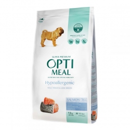 Optimeal ЗИ гипоаллергенный корм для собак средних и крупных пород, с лососем -  Сухой корм для собак -   Ингредиент: Лосось  