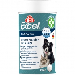8 in 1 Brewer's Yeast Excel-пивні дріжджі для кішок і собак - Харчові добавки та вітаміни для собак