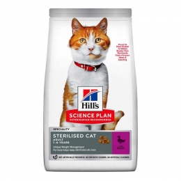 Hill's SP Feline Adult Sterilised - Сухой корм с уткой для взрослых стерилизованных кошек - 