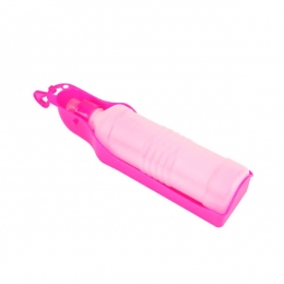 Портативная дорожная поилка для собак с емкостью для воды розовая - Поилка для собак
