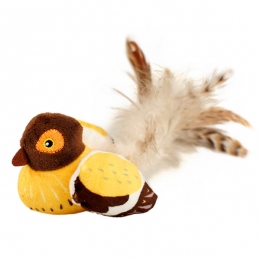 Іграшка пташка з Датчиком дотику і звуковим чіпом 17 см G70042A1 -  Іграшки для кішок BronzeDog     