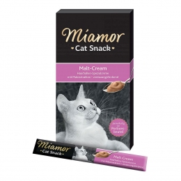 Лакомства для кошек Miamor с кремом 6шт по 15 г - Паста для выведения шерсти у котов