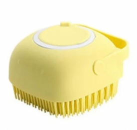 Диспенсер для шампуня силиконовый желтый 8*6*8см - Инструменты для груминга собак