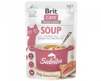 Суп Brit Care Soup with Salmon для кошек с лососем 75 гр. -  Лакомства для кошек - Brit   