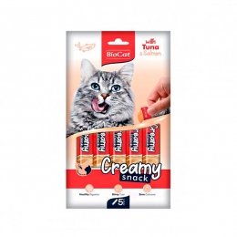Кремовое лакомство BioCat с тунцом и лососем, 5х14 г - Similar products