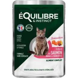 Equilibre Instinct ананас лосось и клюква в соусе влажный корм для стерилизованных кошек 85 г -  Влажный корм для котов -   Класс: Супер-Премиум  