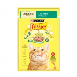 Friskies консерва для котів із качкою в підливці, 85 г -  Вологий корм для котів -   Інгредієнт Качка  