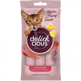 Ласощі Delickcious для котів крем курка з ананасом 4 шт. х 15 гр. - Similar products