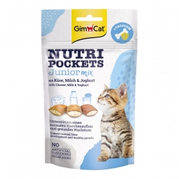 Gimcat Nutri Pockets Junior микс для котят -  Лакомства для кошек -   Вкус: Мясо  