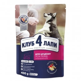 АКЦІЯ-18% Club 4 Paws з куркою в желе вологий корм для цуценят 100 г -  Преміум консерви для собак 
