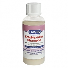 Davis KetoHexidine Shampoo Дэвис Кетогексидин шампунь с 2% хлоргексидином и 1% кетоконазолом для собак и котов с заболеваниями кожи, 355 мл  -  Шампунь для собак -    