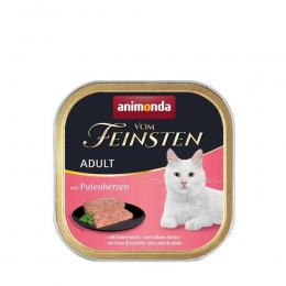 Animonda Vom Feinsten Adult with Turkey hearts Влажный корм для кошек с индюшачьими сердцами 100 г -  Влажный корм для котов -   Класс: Супер-Премиум  