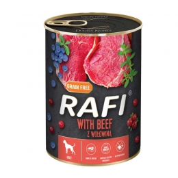 Dolina Noteci Rafi консервы для собак паштет говядина, голубика и клюква (65%) 304906 -  Влажный корм для собак -   Вес консервов: 501 - 999 г  