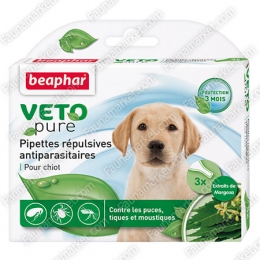 Капли против блох и клещей для собак Bio spot on Beaphar, 3 пипетки - 