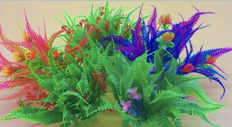 Растения искуственные для аквариума 15 см набор №1/5шт/ 093 -  Искусственные растения для аквариума 