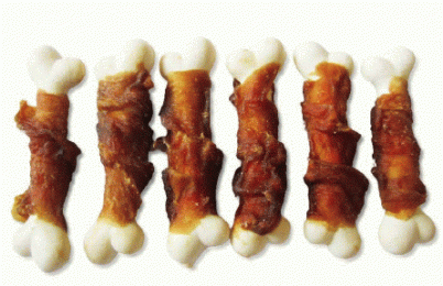Кость дента с уткой и курицей лакомство для собак 500 гр 317184 -  Прессованные кости для собак 