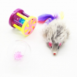 Набор игрушек для кошек мышь, барабанчик и шар -  Игрушки для кошек - Другие     