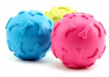 Мяч для собаки литая резина с узором - Мячики для собак