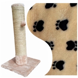 Когтеточка для кошек Дерево сизалевая основа 37*37 см, лапка бежевая -  Когтеточки для кошек -   Вид: Столбики  