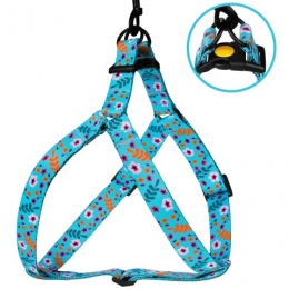 Шлея Tribal Нейлоновая Цветы Ментол -  Шлеи для собак -    