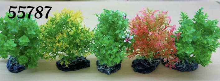 Растения искуственные для аквариума 10 см набор №7/5шт/ LA - Декорации для аквариума