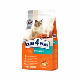 Club 4 paws (Клуб 4 лапы) Premium Sterilized сухой корм для стерилизованных кошек -  Корм для кошек с почечной недостаточностью Club 4 Paws   