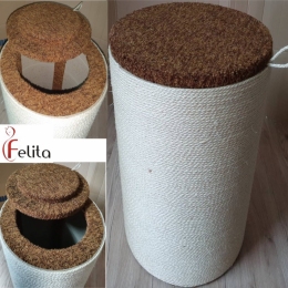 Кігтеточка для кішок Троя пуф сизалева -  Дряпки для кішок -    