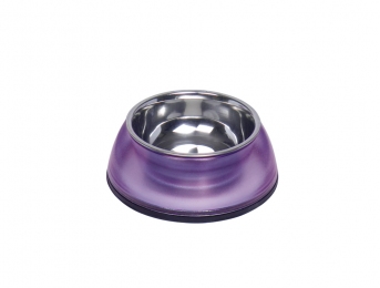 Миска для собак металл в пластике Diva Clear фиолетовая Нобби 73488-38 - 