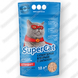 Super Cat без аромата — древесный наполнитель 3 кг -  Древесный наполнитель для кошачьего туалета 