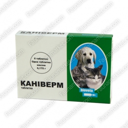 Каниверм антигельминтик для собак и кошек -  Глистогонные для собак -   Тип: Таблетки  