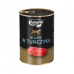 Dolina Noteci Natural Taste Cat консерви для котів з м'ясними шматочками тунця соусі -  Вологий корм для котів -   Інгредієнт Тунець  