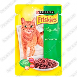 Friskies влажный корм для котов Кролик в подливе -  Влажный корм для котов Friskies     