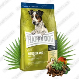 Happy Dog Mini Neuseeland Сухий корм для собак дрібних порід з чутливим травленням з ягнятком та рисом - 