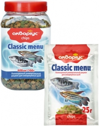 CLASSIC FISH MENU сhips - сухой корм для рыб в чипсах -  Корм для рыб -   Вид рыбы: Универсальный  