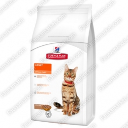 Hills SP Feline Adult Optimal Care сухой корм для котов и кошек с ягненком -  Сухой корм Хиллс для кошек 