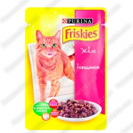 Friskies консерва для кошек Говядина в желе -  Влажный корм для котов -  Ингредиент: Говядина 