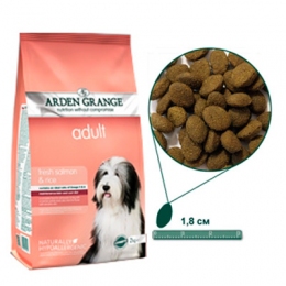 Arden Grange Adult Dog Salmon & Rice для собак с чувствительным пищеварением -  Сухой корм для собак -   Вес упаковки: 5,01 - 9,99 кг  