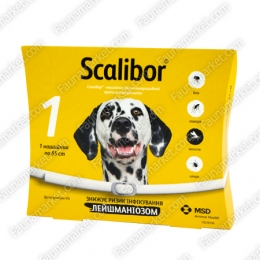 Скалибор — противопаразитарный ошейник 65 см -  Средства от блох и клещей для собак -   Действующее вещество: Дельтаметрин  
