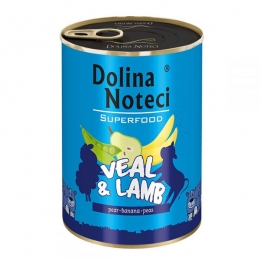 Dolina Noteci Superfood консервы для собак теленок и ягненок -  Консервы для собак с ягненком 